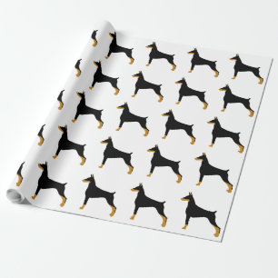 DobermannPinscher schwarzes und tan silo.png Geschenkpapier