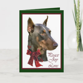 Dobermannpinscher-Weihnachten Feiertagskarte