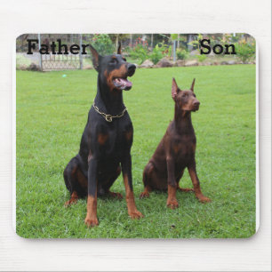 Dobermans Vater und Son Mouse Pad Mousepad