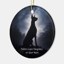 Dobie oder Dobermann Pinscher Weihnachtsfeiertag