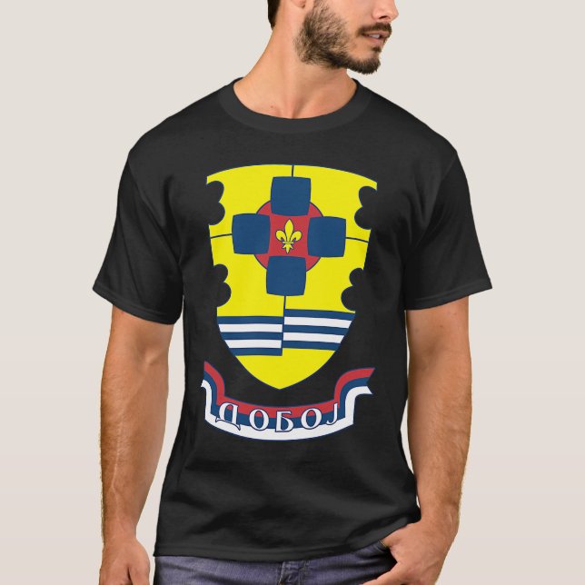 Doboj Grb Republika Srpska RS Srpska Zastava Trobo T-Shirt (Vorderseite)