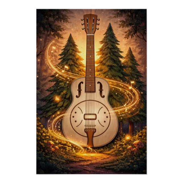 Dobro Forest leuchtende Waldträumerei Poster (Vorderseite)