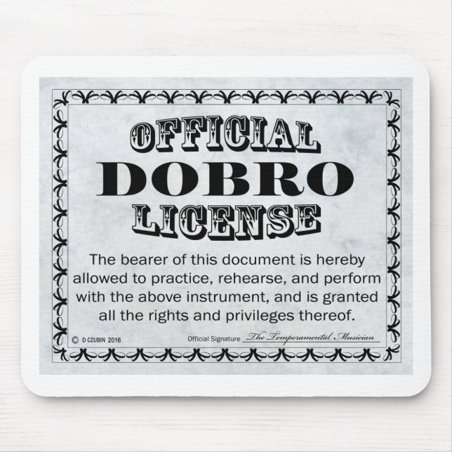 Dobro-Lizenz Mousepad (Vorne)