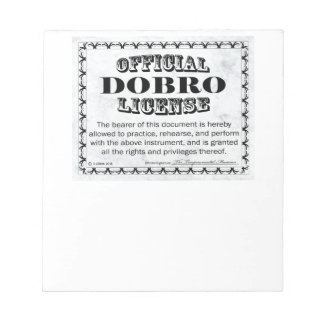 Dobro-Lizenz Notizblock
