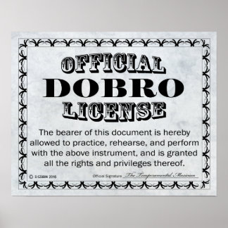 Dobro-Lizenz Poster
