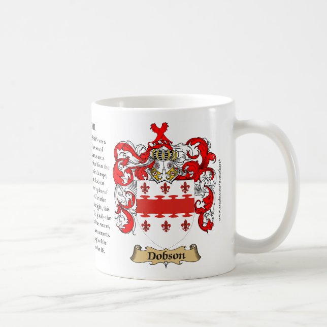 Dobson, der Ursprung, die Bedeutung und das Wappen Kaffeetasse (Rechts)