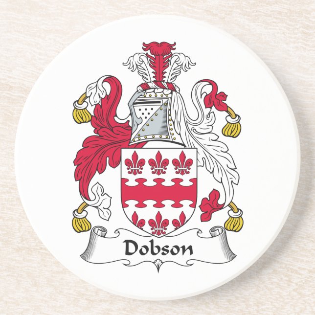 Dobson-Familienwappen Getränkeuntersetzer (Vorne)