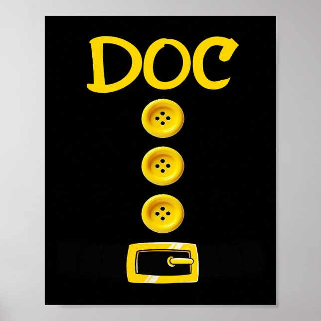 Doc Dwarf Halloween Kostümfarbenmatching Doc Dwa Poster (Vorne)