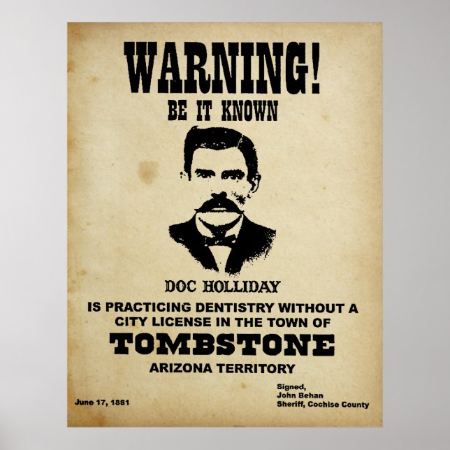 Doc Holliday Poster (Vorne)