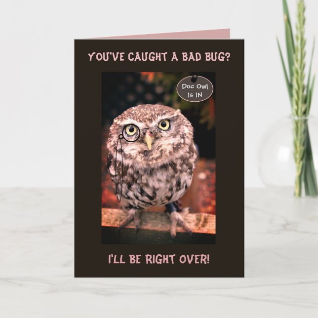 Doc Owl Get Well Card Karte (Vorderseite)