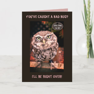 Doc Owl Get Well Card Karte