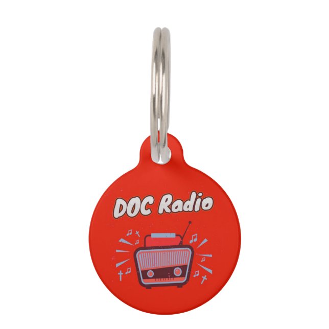 DOC Radio Pet Tag Haustiermarke (Vorderseite)