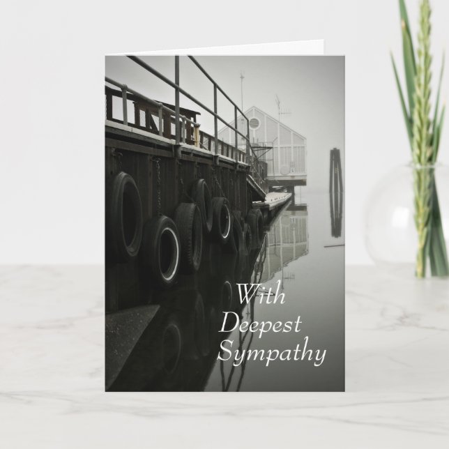 Dock and Boathouse Sympathy Card Karte (Vorderseite)