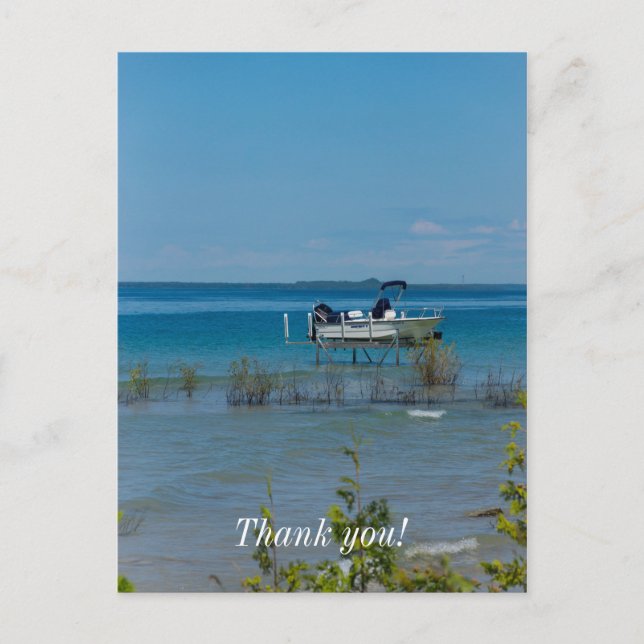 Dock bei Mackinac Postkarte (Vorderseite)