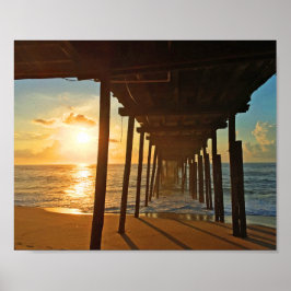Dock bei Sunrise Poster