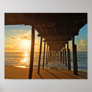 Dock bei Sunrise Poster