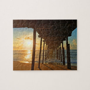 Dock bei Sunrise Puzzle