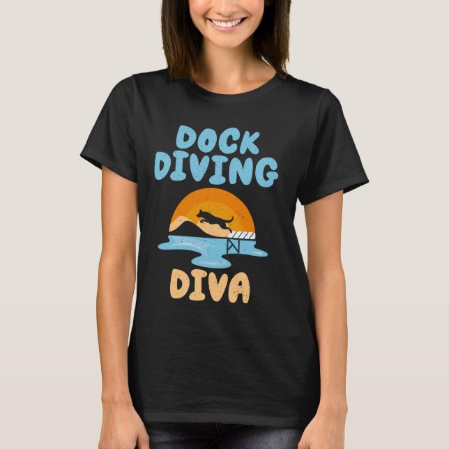 Dock Diving Diva Dock Diving T-Shirt (Vorderseite)