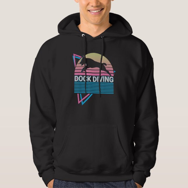 Dock Diving Dog Sports Hoodie (Vorderseite)
