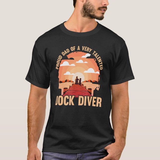 Dock diving Dog Vater Dock diver T-Shirt (Vorderseite)
