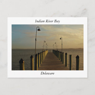Dock entlang der Indian River Bay Postkarte