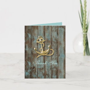 Dock Holz Strand Anker nautische Hochzeit Danke