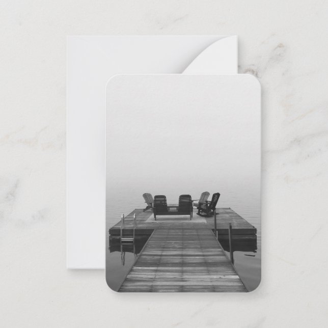 Dock in Nebel Mitteilungskarte (Vorderseite)