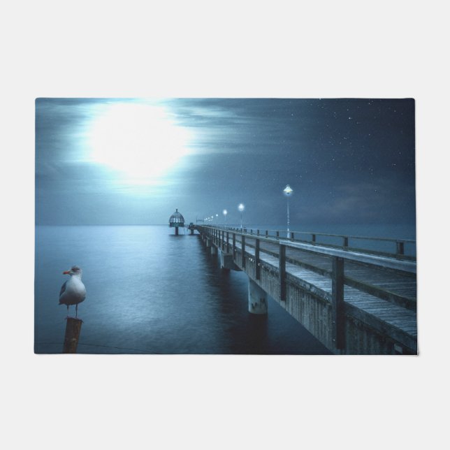 Dock on Bay Abend Floor Mat Fußmatte (Vorderseite)