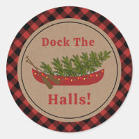 Dock The Halls Kanu Weihnachtsbaum Kariert