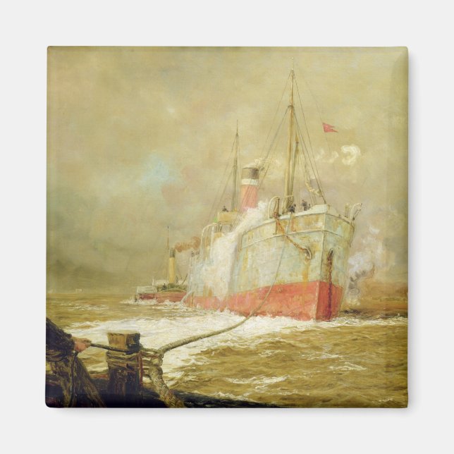 Docken eines Frachtschiffs Magnet (Vorne)