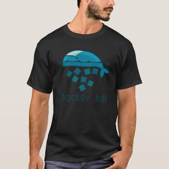Docker Container Linux DevOps Programmierung T-Shirt (Vorderseite)