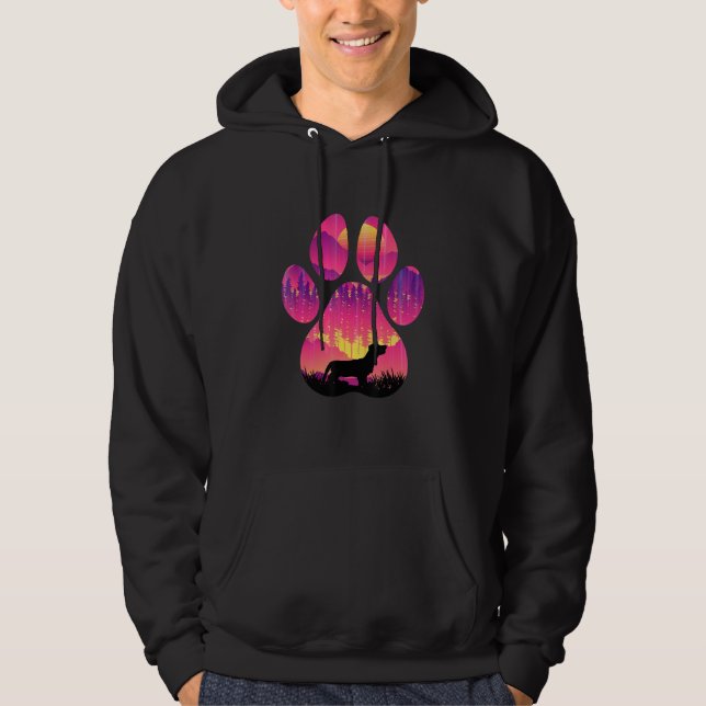 Docker Pfote Mama Papa Hund Frauen Männer Hoodie (Vorderseite)