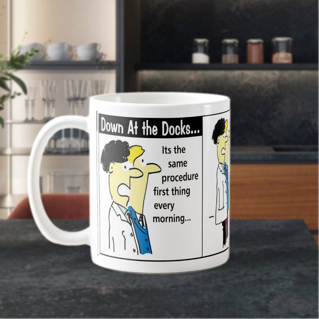 Docker Shipping Container Cartoon Spaß Kaffeetasse (Von Creator hochgeladen)