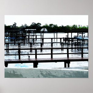 Docks auf dem Fluss 7580 Poster
