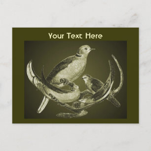 Docks auf Zweig - individuell anpassbare Postkarte