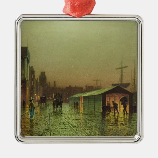 Docks Johns Atkinson Grimshaw | Liverpool Ornament Aus Metall (Vorne)