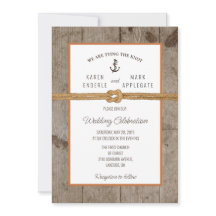 Dockside Rope Rustic Wedding Einladung