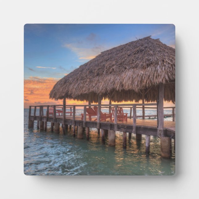 Dockside Sunrise Fotoplatte (Vorderseite)