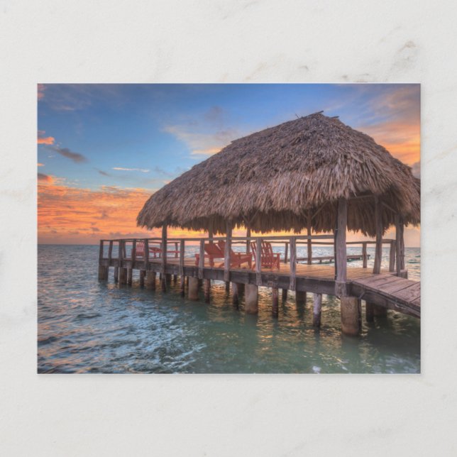Dockside Sunrise Postkarte (Vorderseite)