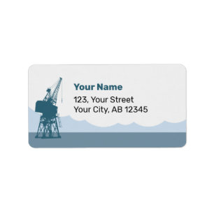 Dockyard Crane Adressaufkleber
