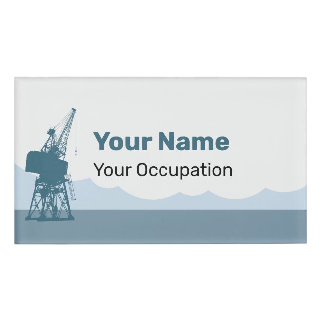 Dockyard Crane Namenschild (Vorderseite)