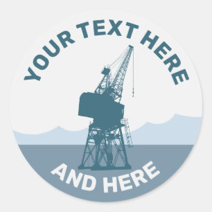 Dockyard Crane Runder Aufkleber