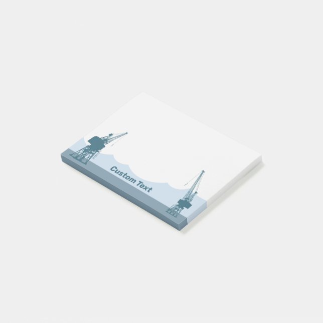 Dockyard Cranes Post-it Klebezettel (angewinkelt)