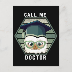 Doctor Abschluss PHD Funny Llama Alpaca Postkarte