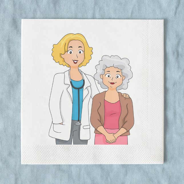 Doctor And Patient Paper Napkins Serviette (Von Creator hochgeladen)