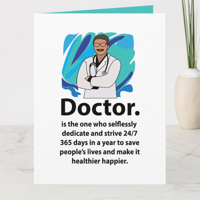 Doctor Appreciation Quote Karte (Vorderseite)
