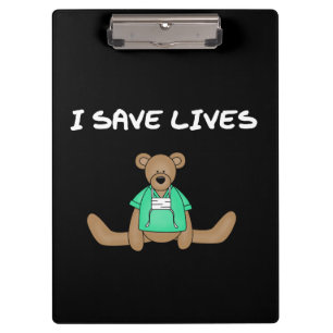 Doctor Bear I Rett Lives Clipboard Klemmbrett