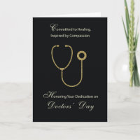 Doctor Day Gold Effect Stethoskop auf Black