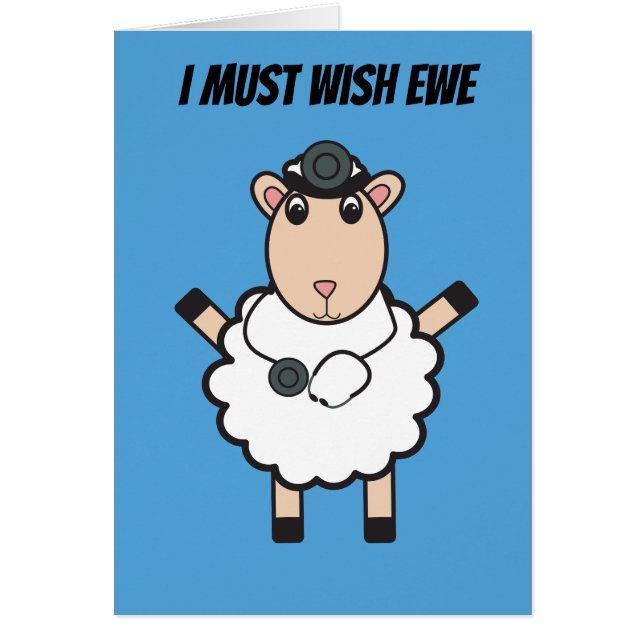Doctor Day Sheep Wish Ewe Funny Pun personalisiere (Vorne)
