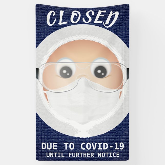 Doctor Emoji | Geschlossenes Unternehmen Banner (Vertikal)